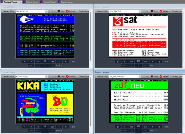 DVBAnalyzer: Teletext Viewer