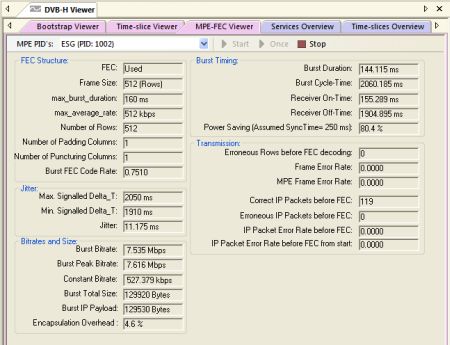 DVBAnalyzer: DVB-H - MPE-FEC