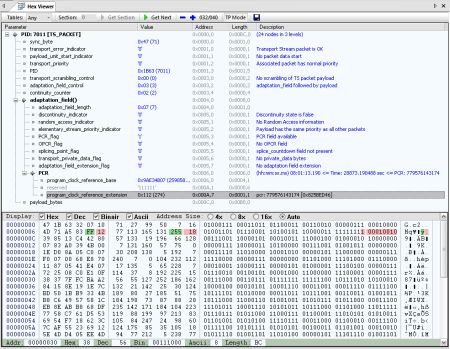 DVBAnalyzer: Hex Viewer - TS-packet