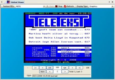 DVBAnalyzer: Teletext Viewer - Graphics